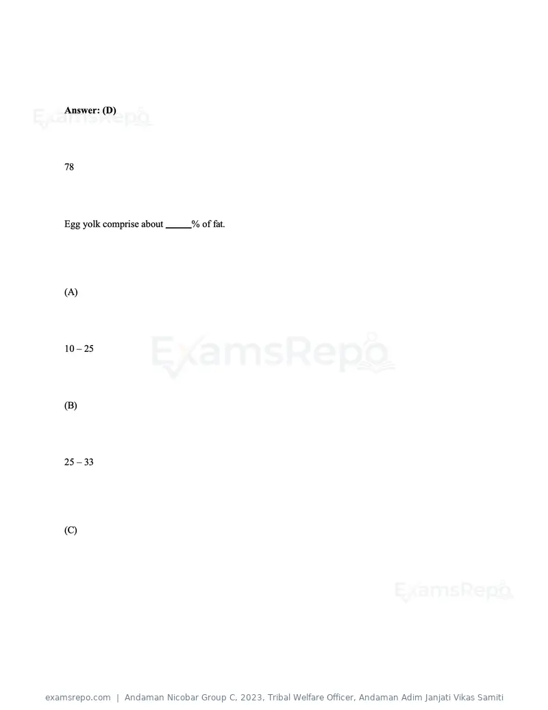 Andaman Nicobar Group C 2023 question paper, Tribal Welfare Officer, Andaman Adim Janjati Vikas Samiti, page 102 of 131