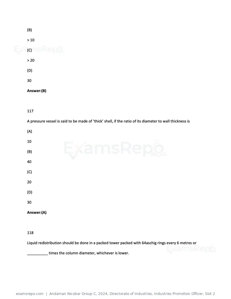 Andaman Nicobar Group C 2024 question paper, Directorate of Industries, Industries Promotion Officer, Slot 2, page 64 of 83