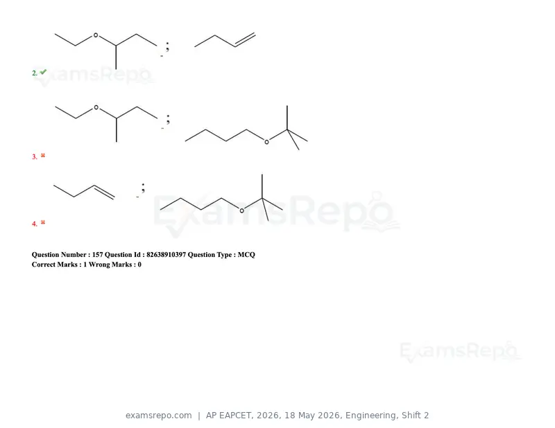 AP EAPCET 2026 question paper, 18 May 2026, Engineering, Shift 2, page 140 of 146