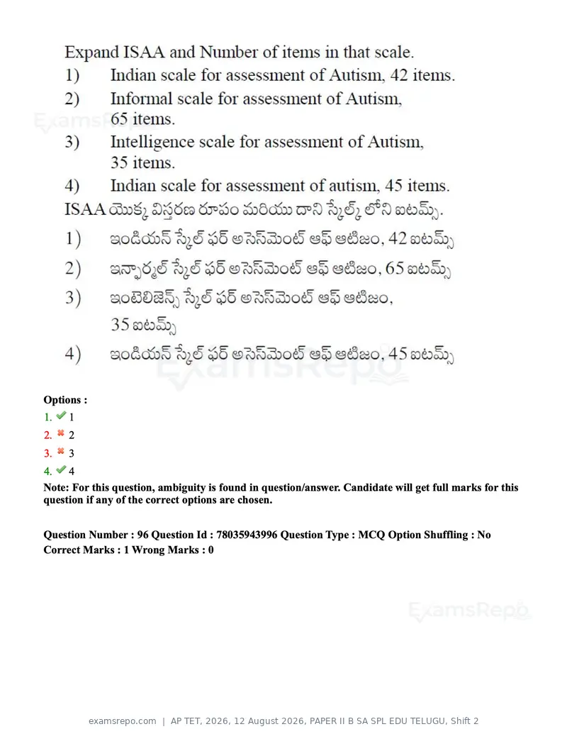 AP TET 2026 question paper, 12 August 2026, PAPER II B SA SPL EDU TELUGU, Shift 2, page 72 of 127