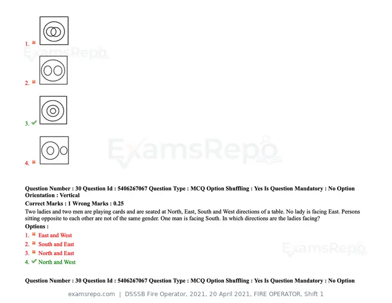 DSSSB Fire Operator 2021 question paper, 20 April 2021, FIRE OPERATOR, Shift 1, page 26 of 170