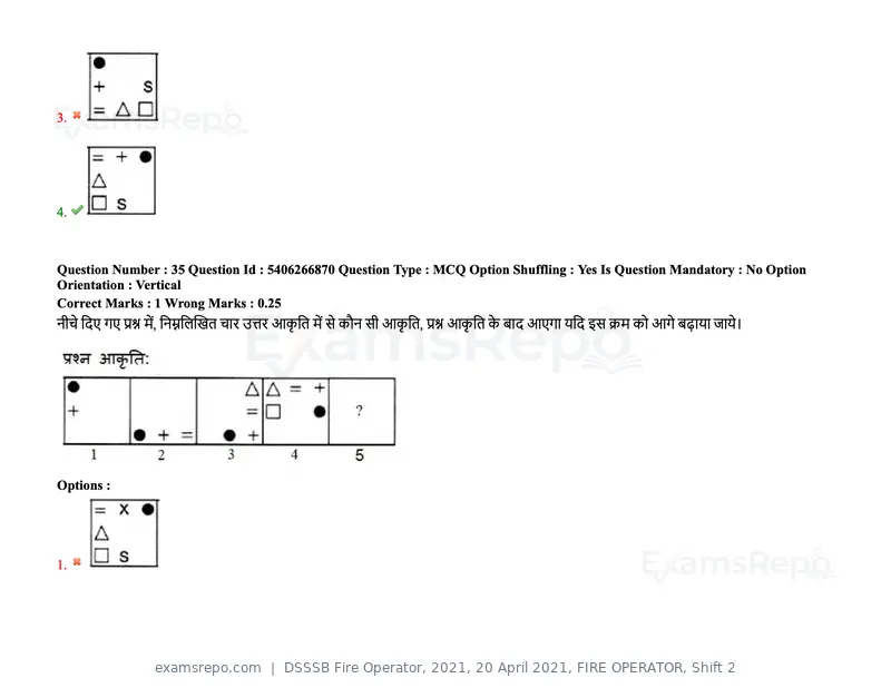 DSSSB Fire Operator 2021 question paper, 20 April 2021, FIRE OPERATOR, Shift 2, page 33 of 172