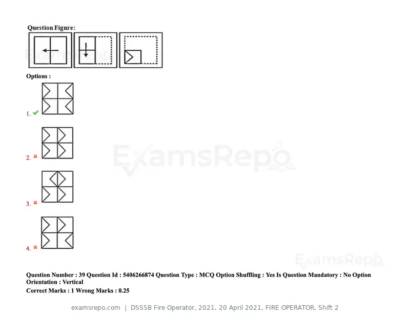 DSSSB Fire Operator 2021 question paper, 20 April 2021, FIRE OPERATOR, Shift 2, page 41 of 172