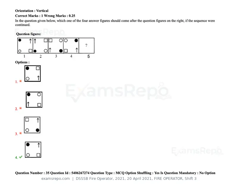 DSSSB Fire Operator 2021 question paper, 20 April 2021, FIRE OPERATOR, Shift 3, page 32 of 173