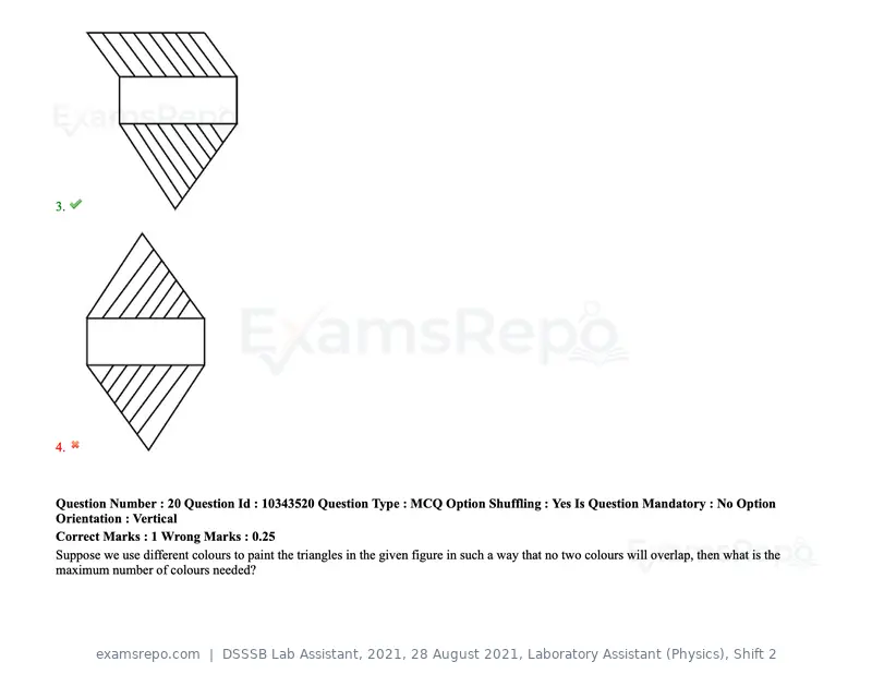 DSSSB Lab Assistant 2021 question paper, 28 August 2021, Laboratory Assistant (Physics), Shift 2, page 24 of 158