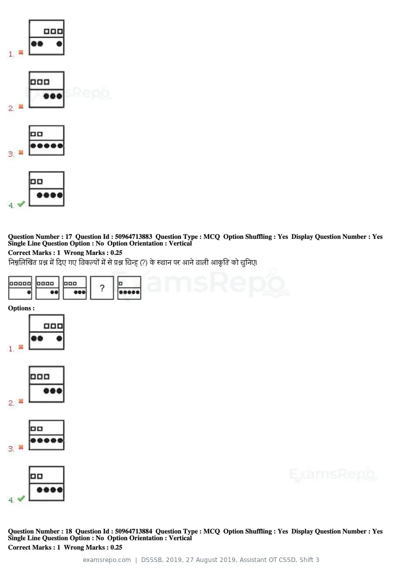 DSSSB 2019 question paper, 27 August 2019, Assistant OT CSSD, Shift 3, page 12 of 128