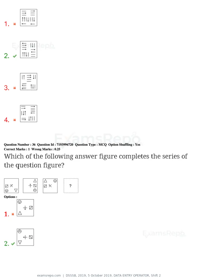 DSSSB 2019 question paper, 5 October 2019, DATA ENTRY OPERATOR, Shift 2, page 33 of 175