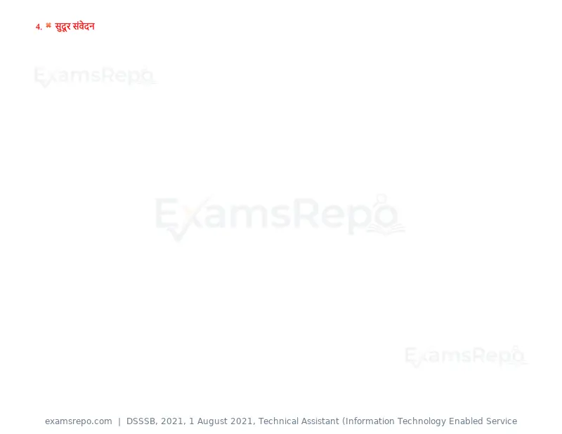 DSSSB 2021 question paper, 1 August 2021, Technical Assistant (Information Technology Enabled Service, page 158 of 158