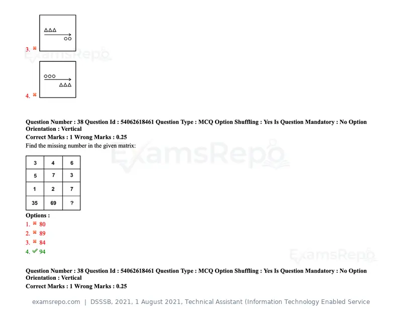 DSSSB 2021 question paper, 1 August 2021, Technical Assistant (Information Technology Enabled Service, page 32 of 158
