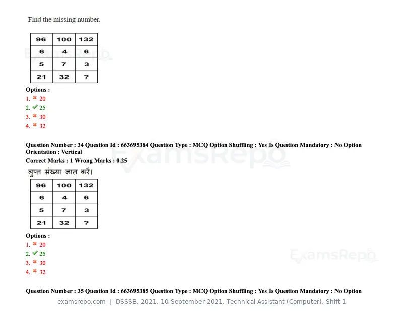 DSSSB 2021 question paper, 10 September 2021, Technical Assistant (Computer), Shift 1, page 26 of 157