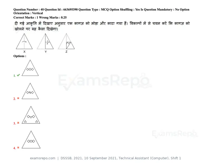 DSSSB 2021 question paper, 10 September 2021, Technical Assistant (Computer), Shift 1, page 36 of 157