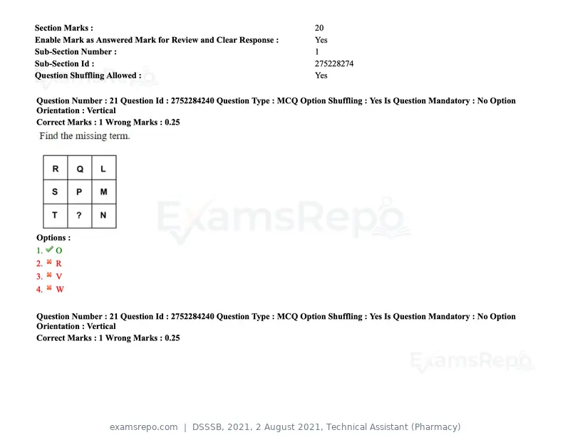 DSSSB 2021 question paper, 2 August 2021, Technical Assistant (Pharmacy), page 16 of 159