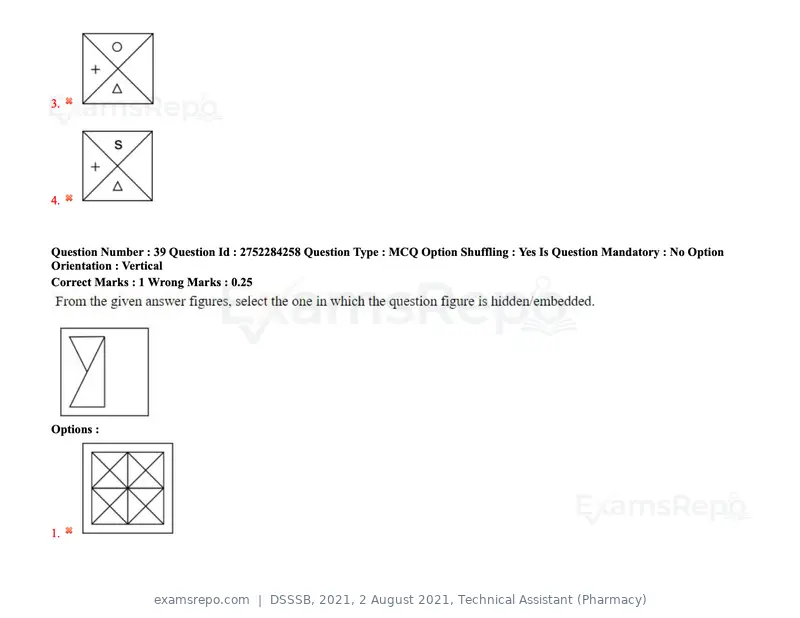 DSSSB 2021 question paper, 2 August 2021, Technical Assistant (Pharmacy), page 34 of 159