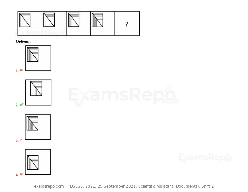 DSSSB 2021 question paper, 25 September 2021, Scientific Assistant (Documents), Shift 2, page 16 of 158