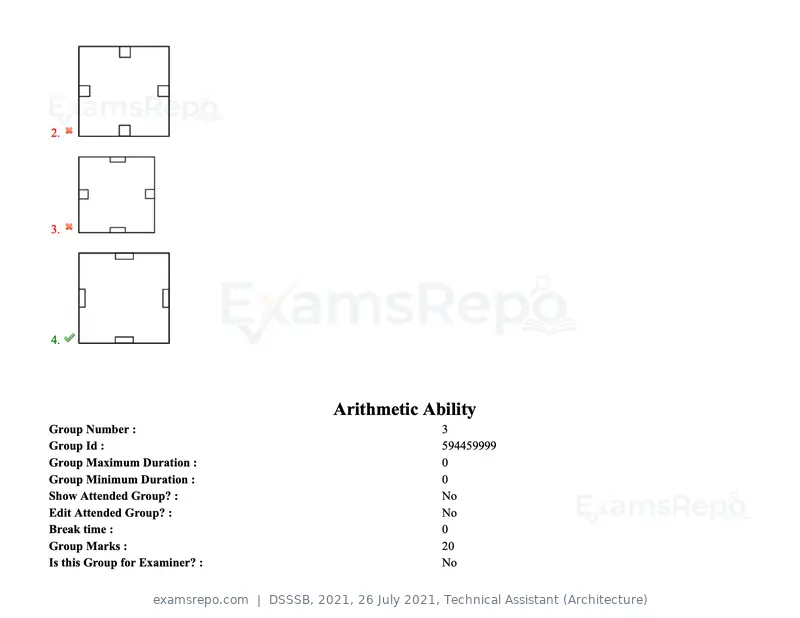 DSSSB 2021 question paper, 26 July 2021, Technical Assistant (Architecture), page 37 of 162