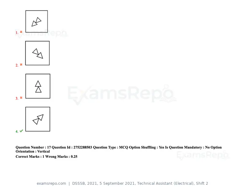 DSSSB 2021 question paper, 5 September 2021, Technical Assistant (Electrical), Shift 2, page 16 of 157
