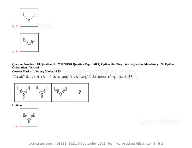 DSSSB 2021 question paper, 5 September 2021, Technical Assistant (Electrical), Shift 2, page 19 of 157