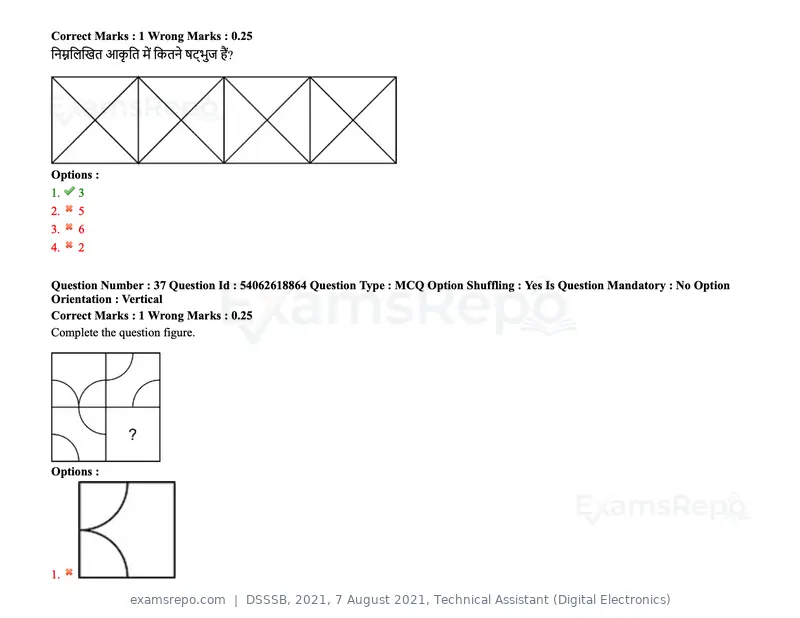 DSSSB 2021 question paper, 7 August 2021, Technical Assistant (Digital Electronics), page 29 of 156
