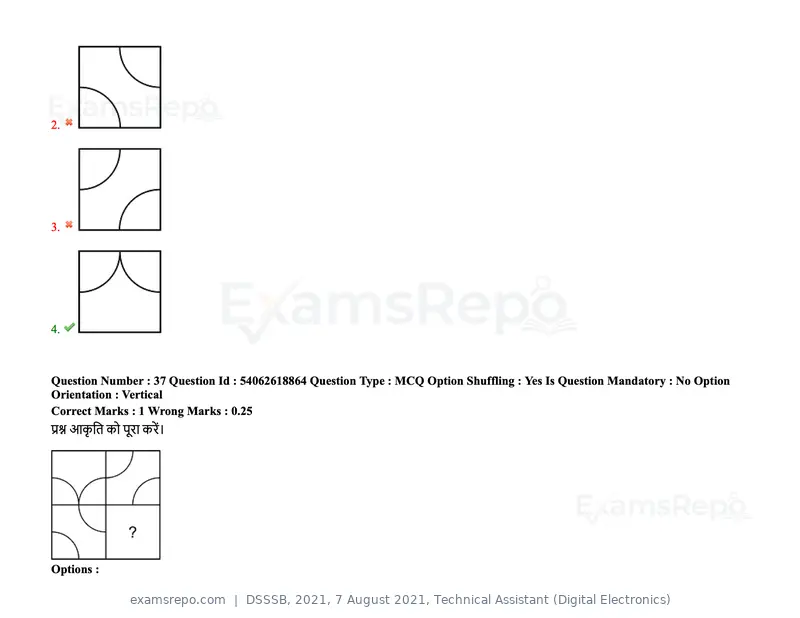 DSSSB 2021 question paper, 7 August 2021, Technical Assistant (Digital Electronics), page 30 of 156