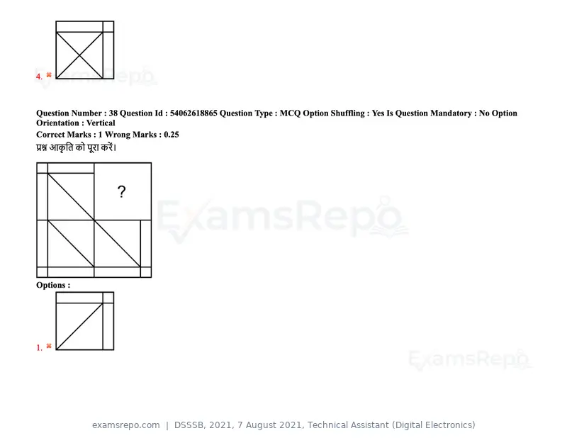 DSSSB 2021 question paper, 7 August 2021, Technical Assistant (Digital Electronics), page 33 of 156
