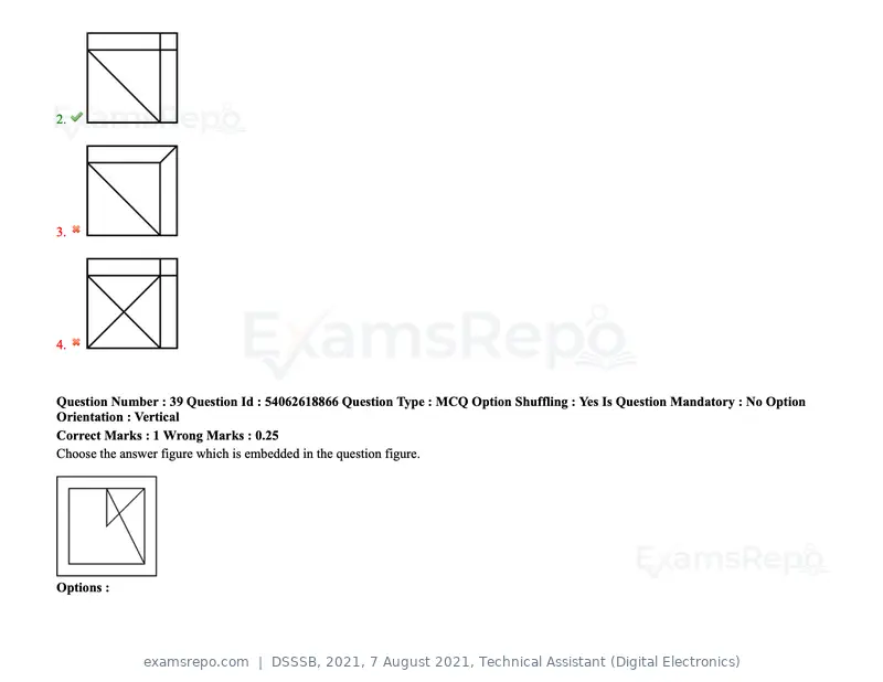 DSSSB 2021 question paper, 7 August 2021, Technical Assistant (Digital Electronics), page 34 of 156