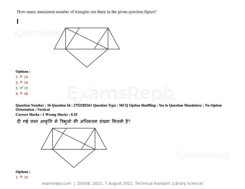 DSSSB 2021 question paper, 7 August 2021, Technical Assistant (Library Science), page 29 of 159