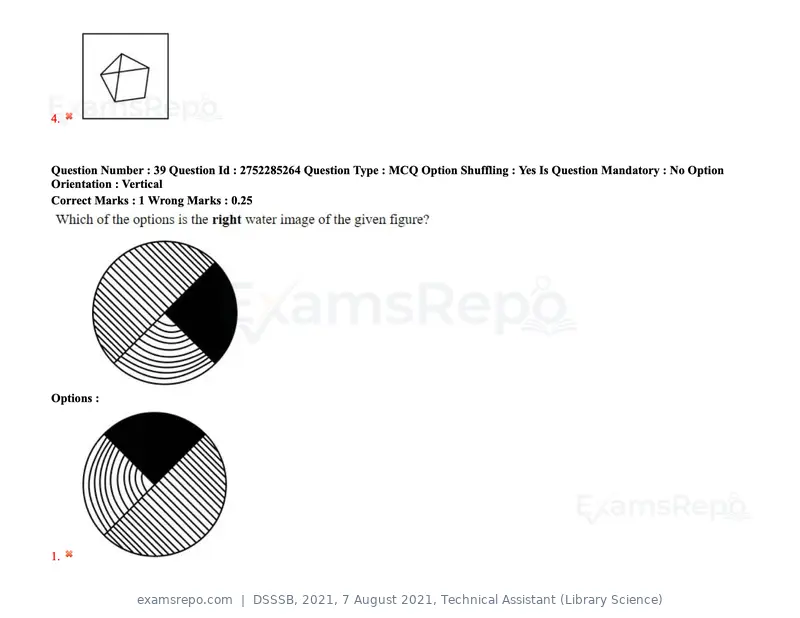 DSSSB 2021 question paper, 7 August 2021, Technical Assistant (Library Science), page 34 of 159