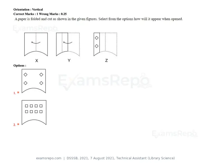 DSSSB 2021 question paper, 7 August 2021, Technical Assistant (Library Science), page 38 of 159
