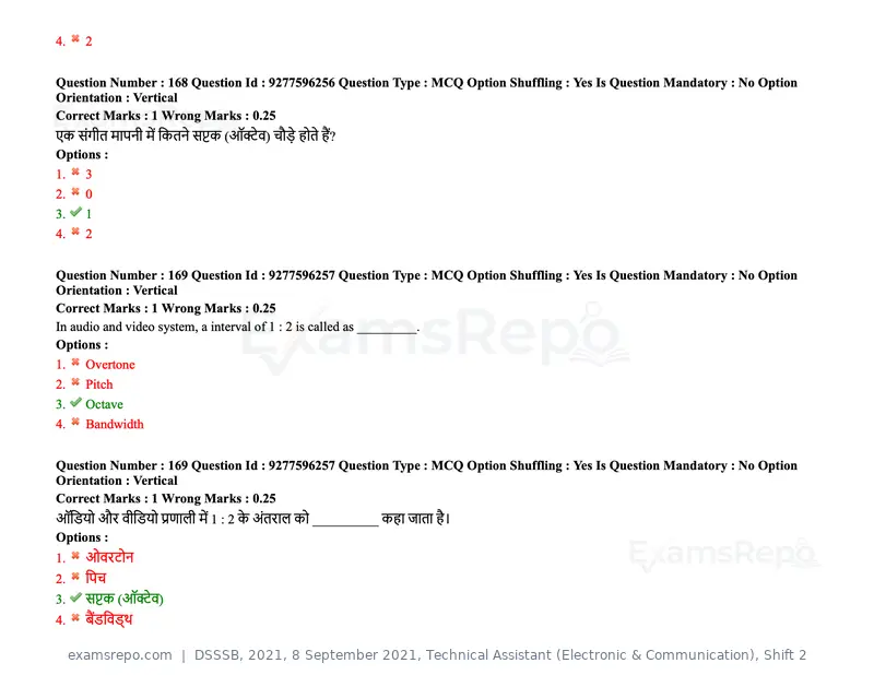 DSSSB 2021 question paper, 8 September 2021, Technical Assistant (Electronic & Communication), Shift 2, page 136 of 157