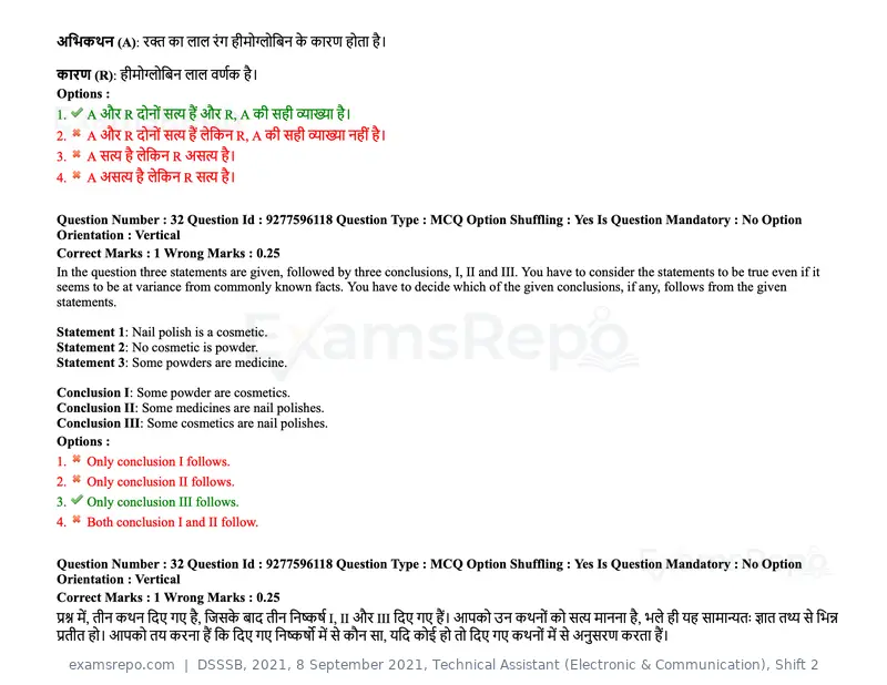 DSSSB 2021 question paper, 8 September 2021, Technical Assistant (Electronic & Communication), Shift 2, page 24 of 157