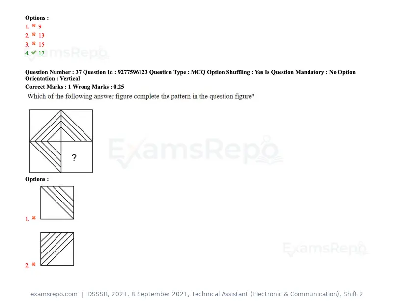 DSSSB 2021 question paper, 8 September 2021, Technical Assistant (Electronic & Communication), Shift 2, page 29 of 157