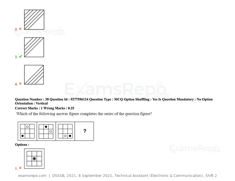 DSSSB 2021 question paper, 8 September 2021, Technical Assistant (Electronic & Communication), Shift 2, page 31 of 157
