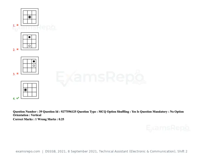 DSSSB 2021 question paper, 8 September 2021, Technical Assistant (Electronic & Communication), Shift 2, page 33 of 157