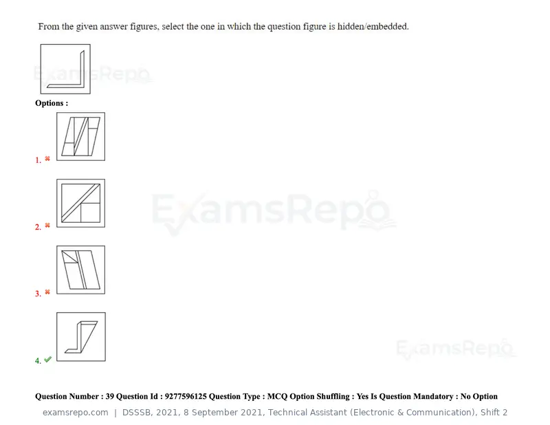 DSSSB 2021 question paper, 8 September 2021, Technical Assistant (Electronic & Communication), Shift 2, page 34 of 157
