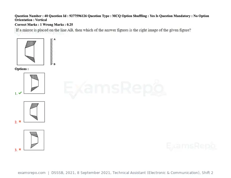 DSSSB 2021 question paper, 8 September 2021, Technical Assistant (Electronic & Communication), Shift 2, page 36 of 157