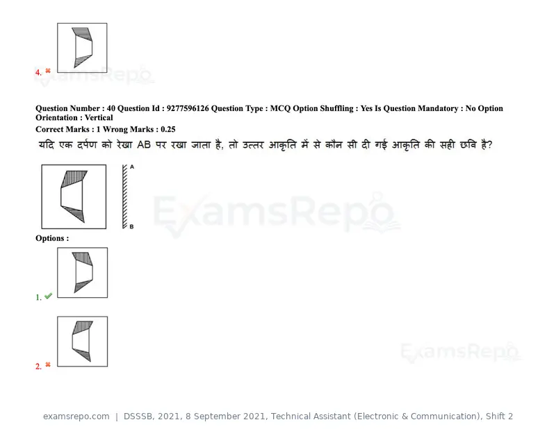 DSSSB 2021 question paper, 8 September 2021, Technical Assistant (Electronic & Communication), Shift 2, page 37 of 157