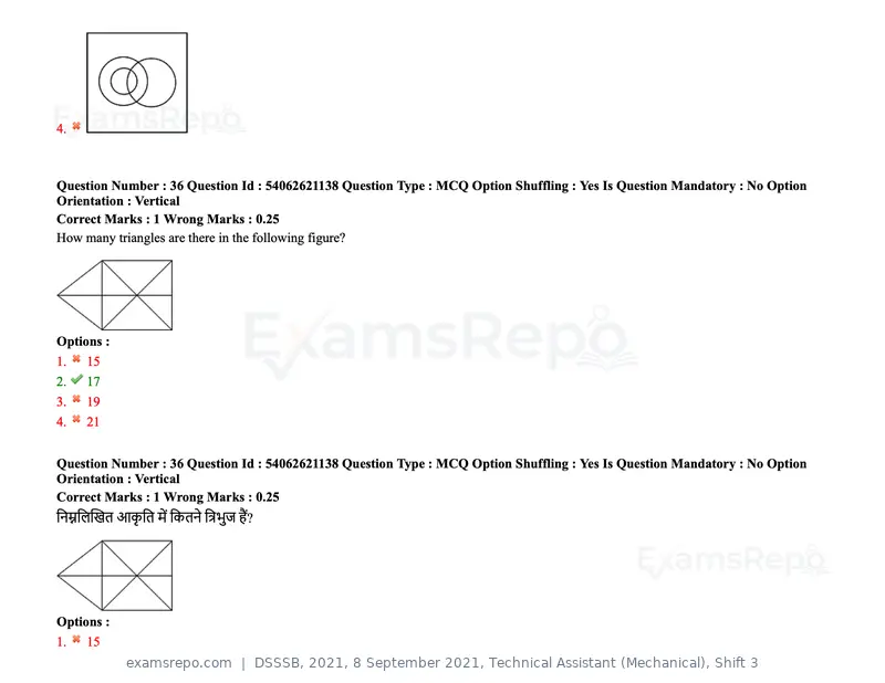 DSSSB 2021 question paper, 8 September 2021, Technical Assistant (Mechanical), Shift 3, page 29 of 158