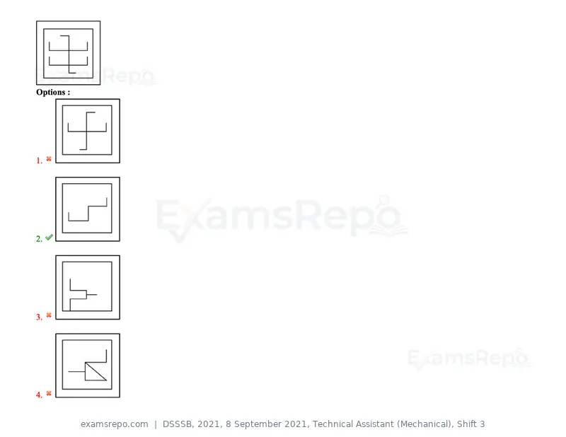 DSSSB 2021 question paper, 8 September 2021, Technical Assistant (Mechanical), Shift 3, page 38 of 158