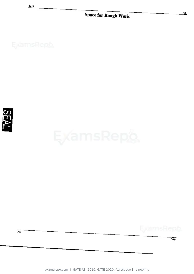 GATE AE 2010 question paper, GATE 2010, Aerospace Engineering, page 15 of 16