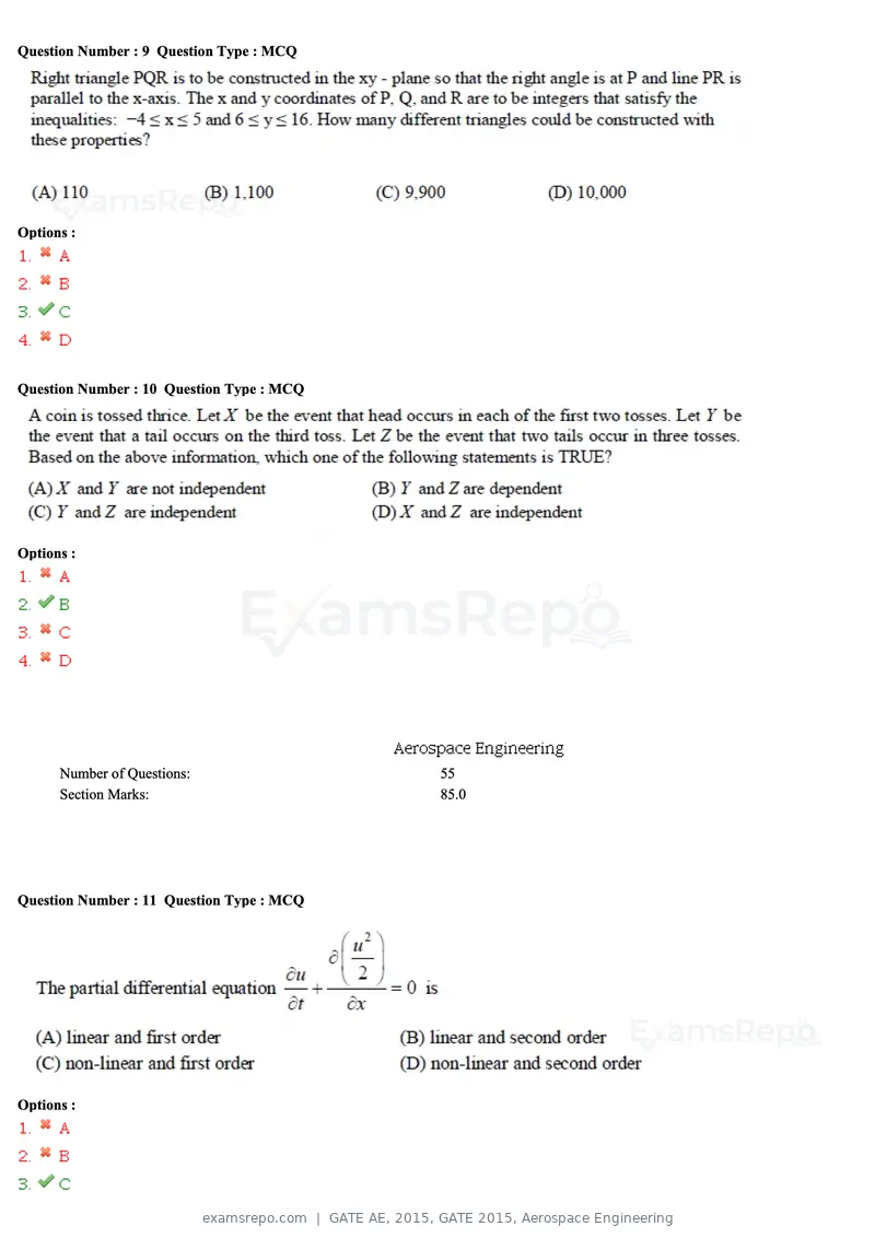 GATE AE 2015 question paper, GATE 2015, Aerospace Engineering, page 4 of 21