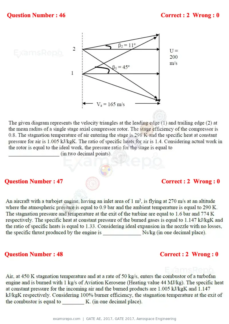 GATE AE 2017 question paper, GATE 2017, Aerospace Engineering, page 15 of 23