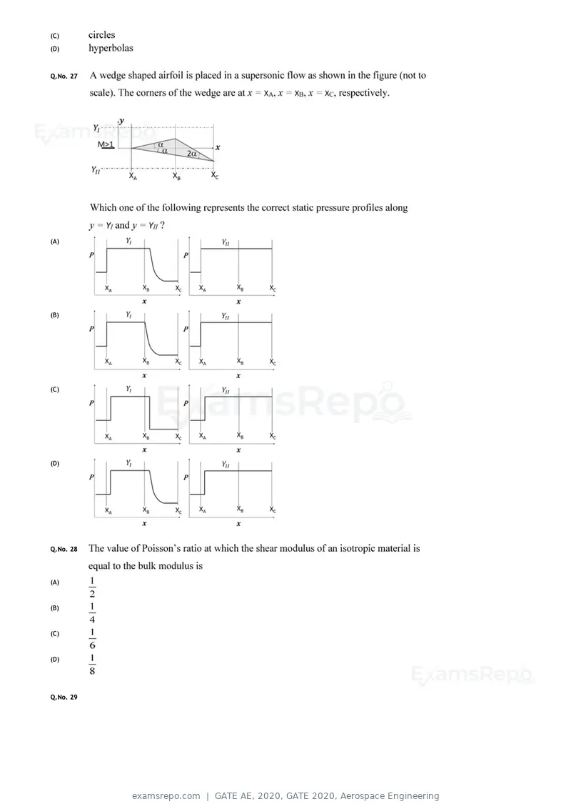 GATE AE 2020 question paper, GATE 2020, Aerospace Engineering, page 8 of 17