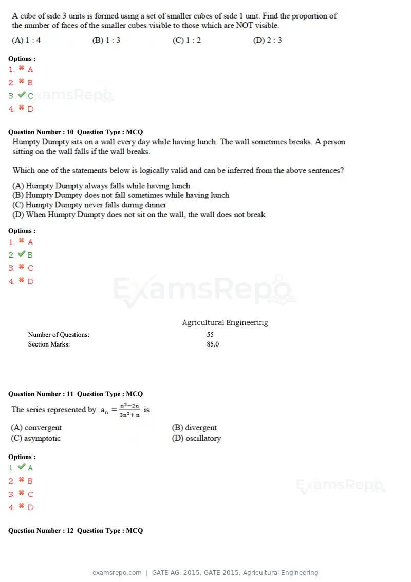 GATE AG 2015 question paper, GATE 2015, Agricultural Engineering, page 4 of 18