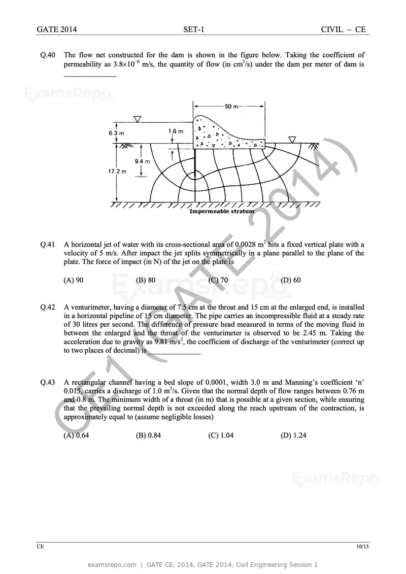 GATE CE 2014 question paper, GATE 2014, Civil Engineering Session 1, page 17 of 40