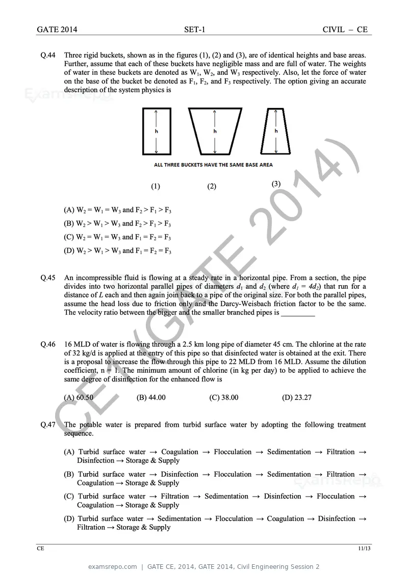GATE CE 2014 question paper, GATE 2014, Civil Engineering Session 2, page 18 of 40