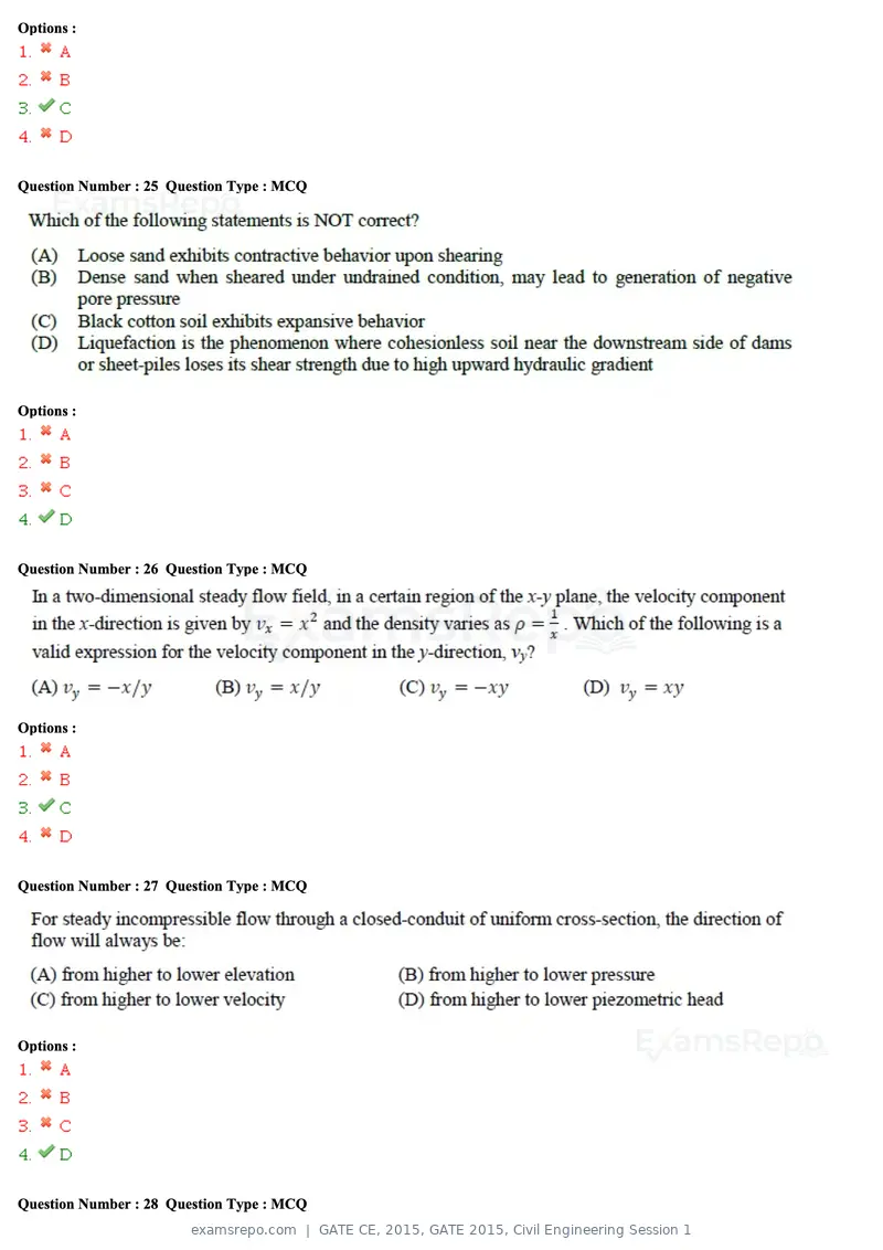 GATE CE 2015 question paper, GATE 2015, Civil Engineering Session 1, page 11 of 48