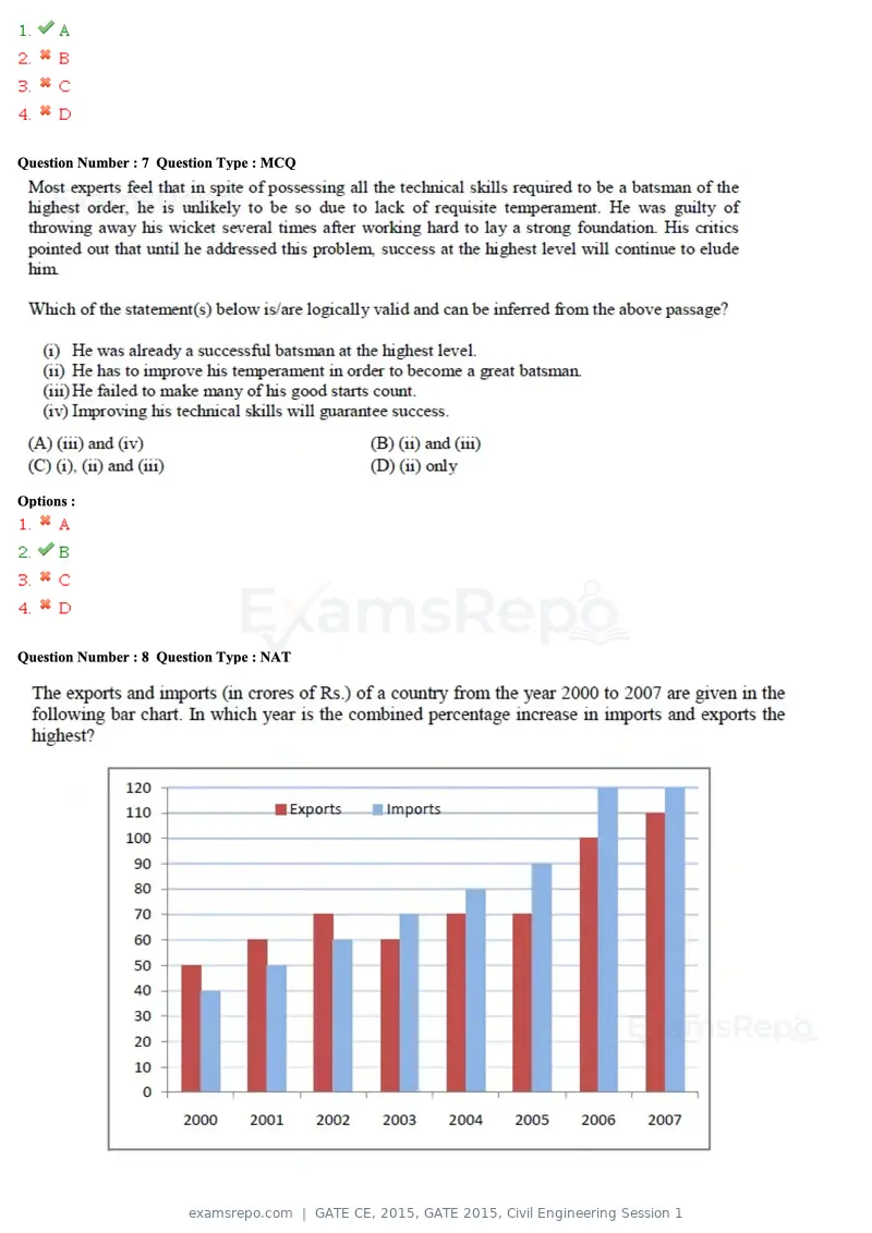 GATE CE 2015 question paper, GATE 2015, Civil Engineering Session 1, page 4 of 48