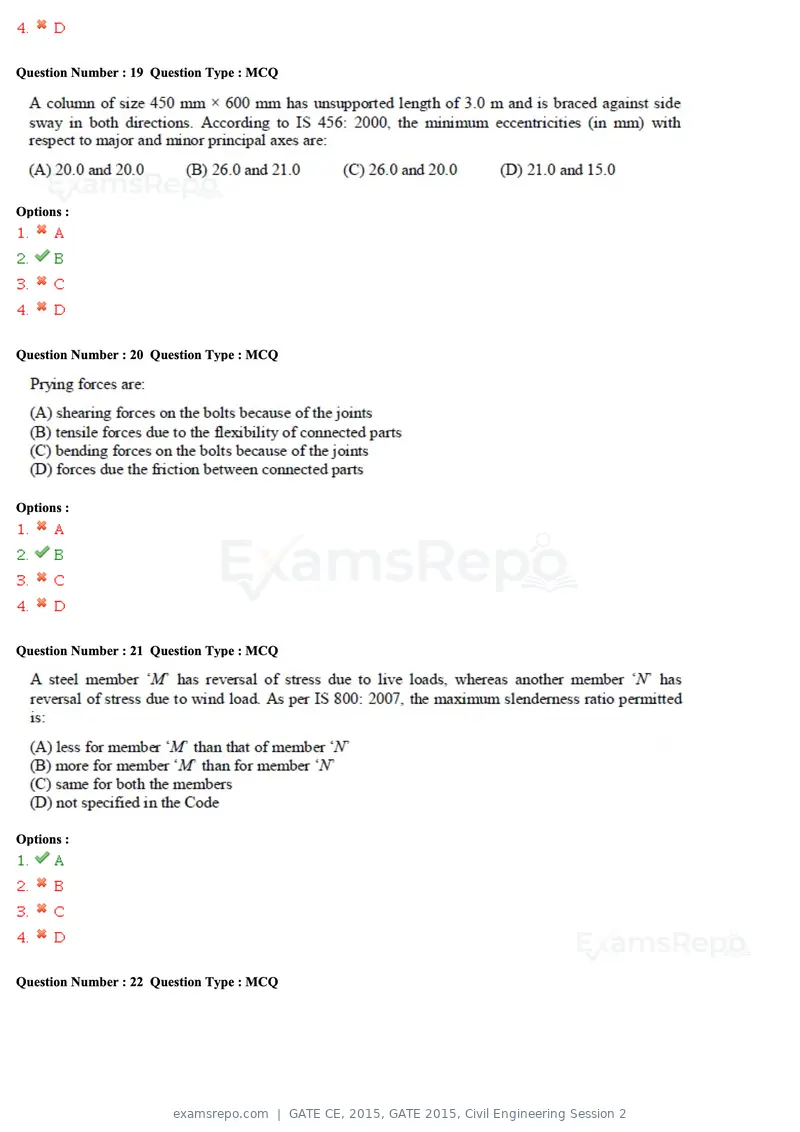 GATE CE 2015 question paper, GATE 2015, Civil Engineering Session 2, page 35 of 48