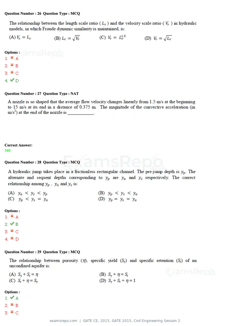 GATE CE 2015 question paper, GATE 2015, Civil Engineering Session 2, page 37 of 48