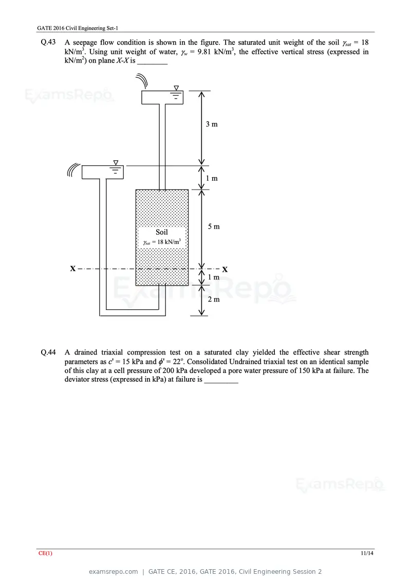 GATE CE 2016 question paper, GATE 2016, Civil Engineering Session 2, page 14 of 39